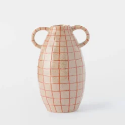 Check Ceramic Vase Large