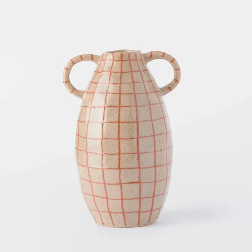 Check Ceramic Vase Large