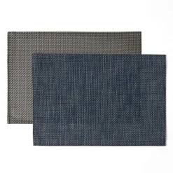 Checkers Metallic Placemat - Indigo
