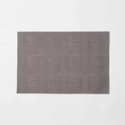 Checkers Open Check Placemat - Stone