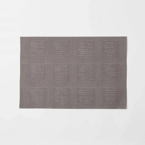 Checkers Open Check Placemat - Stone