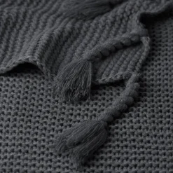 Chunky Tassel Throw - Pine