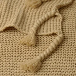 Chunky Tassel Throw - Pine