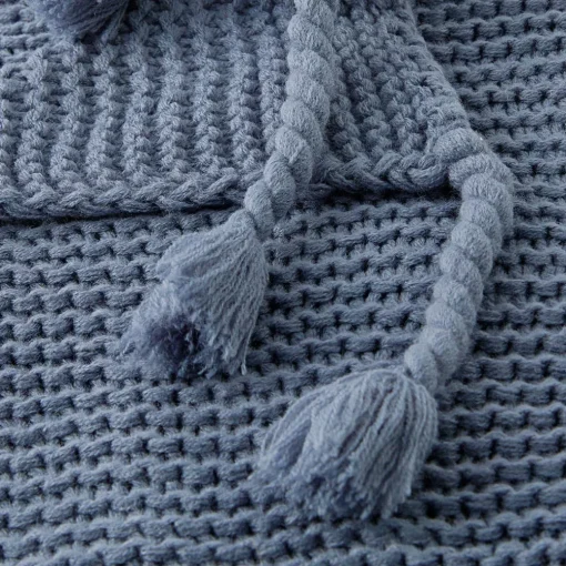Chunky Tassel Throw - Pine
