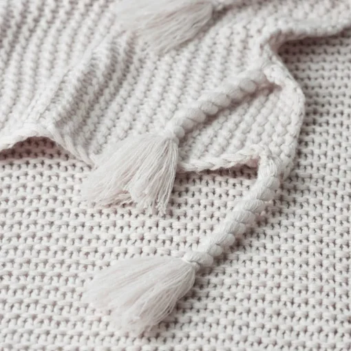 Chunky Tassel Throw - Pine