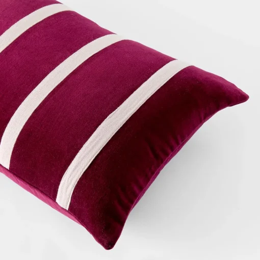Claude Velvet Cushion - Burgundy