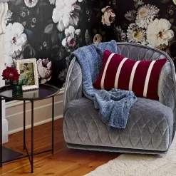 Claude Velvet Cushion - Burgundy