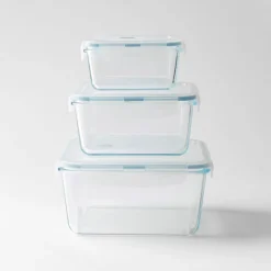 Clip Lock Storage Container Square Set Of 3