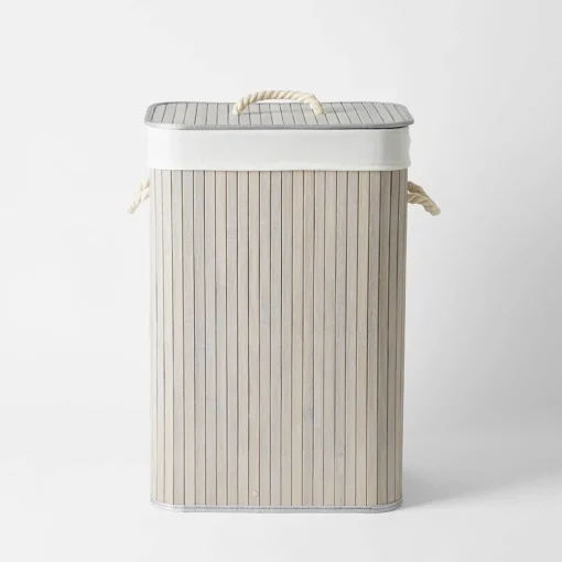 Collapsible Bamboo Hamper - Black