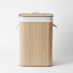 Collapsible Bamboo Hamper - Black