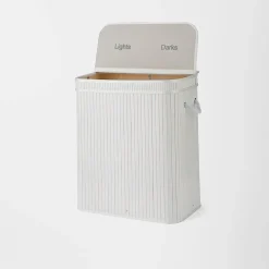 Collapsible Bamboo Lights and Darks Hamper