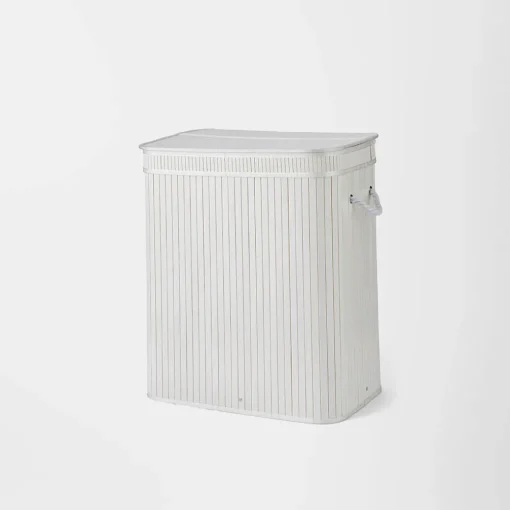 Collapsible Bamboo Lights and Darks Hamper