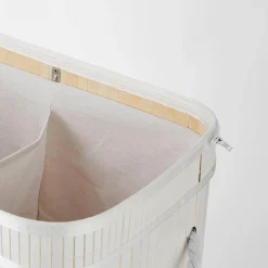 Collapsible Bamboo Lights and Darks Hamper