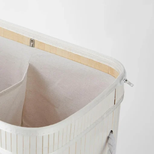 Collapsible Bamboo Lights and Darks Hamper