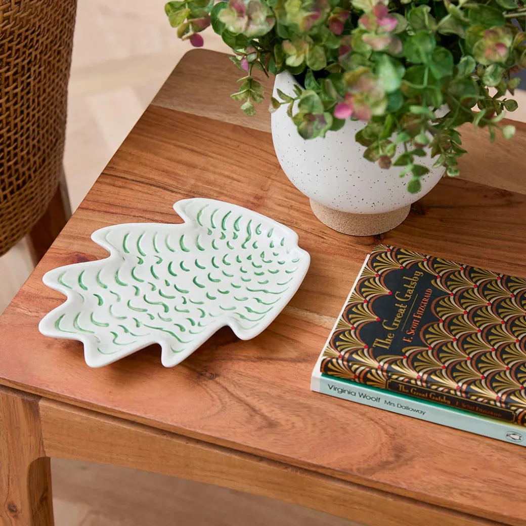 Coral Green Ceramic Plate