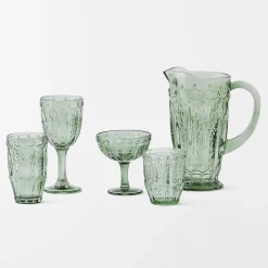 Cosette Glass Drinkware - Green