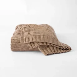Cove Knit Throw - Carob