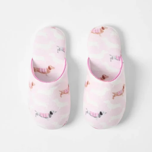 Dachsie Flannelette Slippers