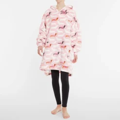 Dachsie Hooded Sherpa Blanket