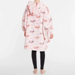 Dachsie Hooded Sherpa Blanket
