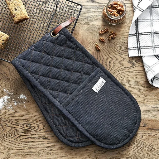 Denim Apron and Oven Mits