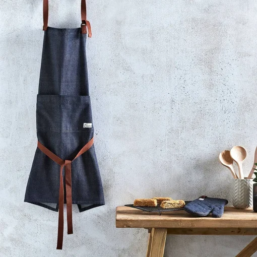 Denim Apron and Oven Mits