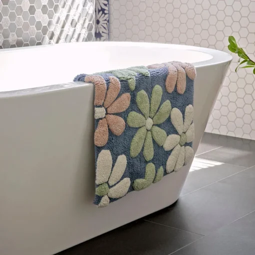 Dolly Bath Mat - Mint/Blue