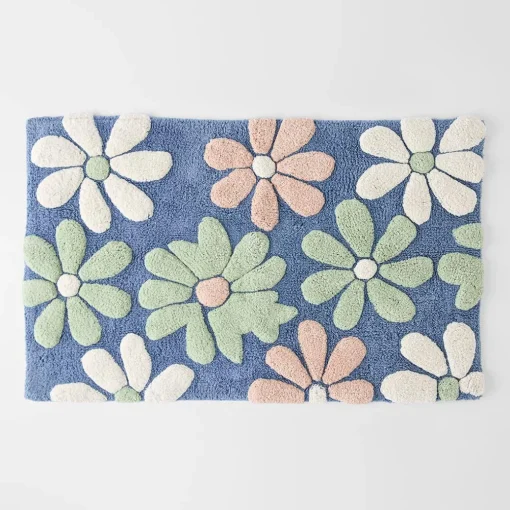 Dolly Bath Mat - Mint/Blue
