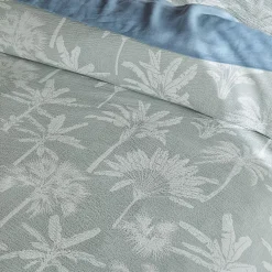 Dune Quilt Cover - Sage Green/Ivory