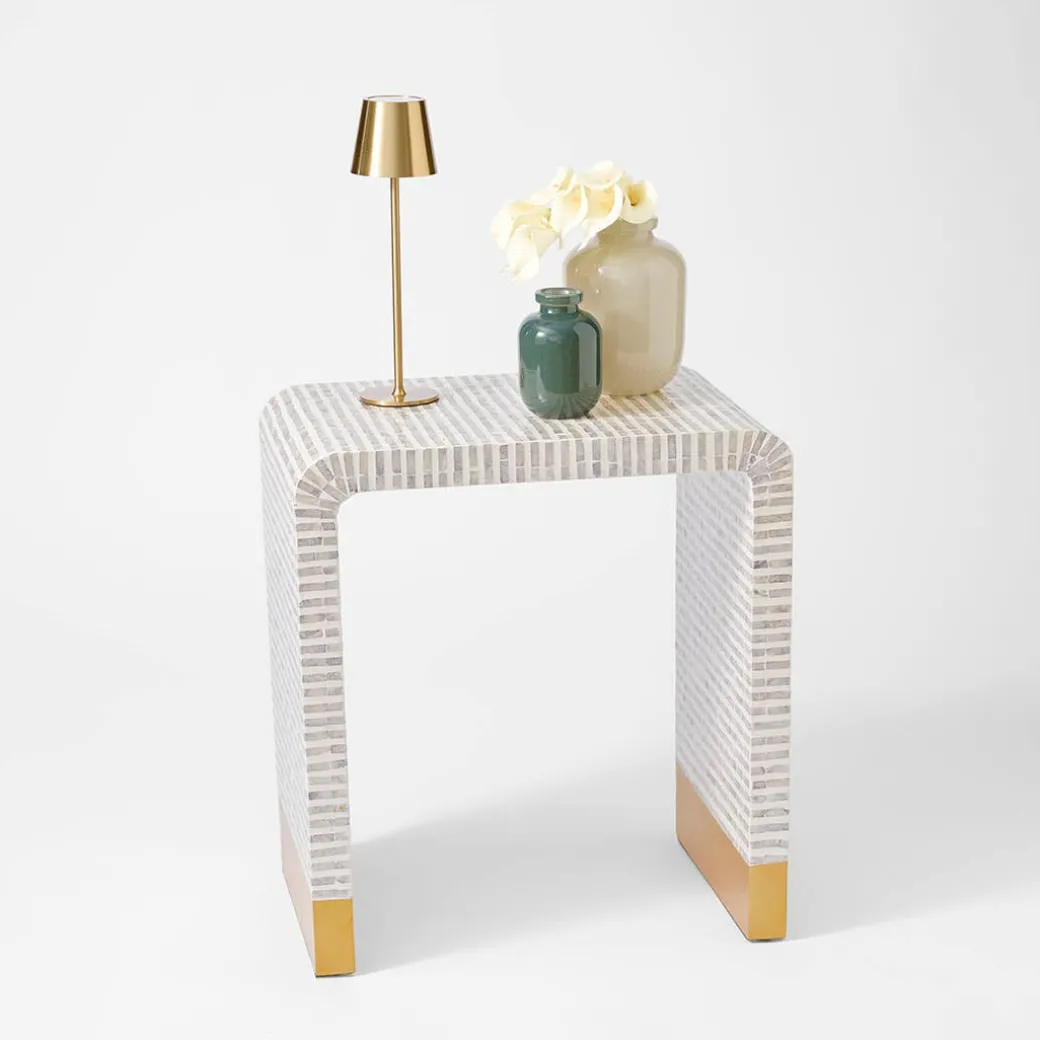 Ellery Side Table - Grey/Ivory