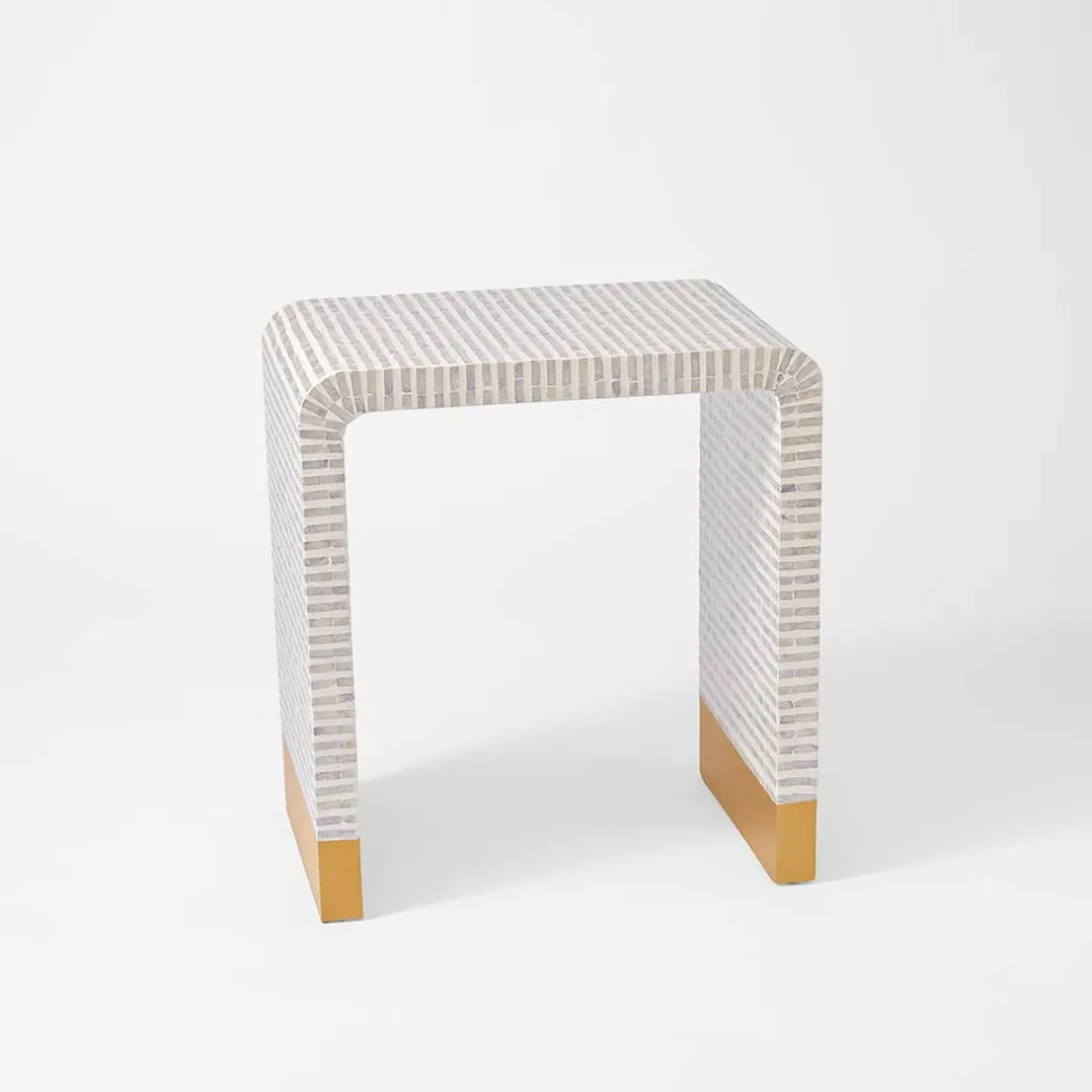 Ellery Side Table - Grey/Ivory