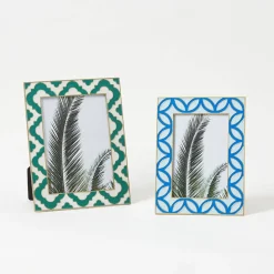 Enamel Geometric Photo Frame - Blue