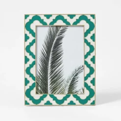 Enamel Geometric Photo Frame - Green