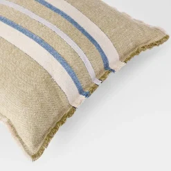 Everett Linen Cushion - Olive
