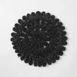 Fancy Florette Placemat - Black