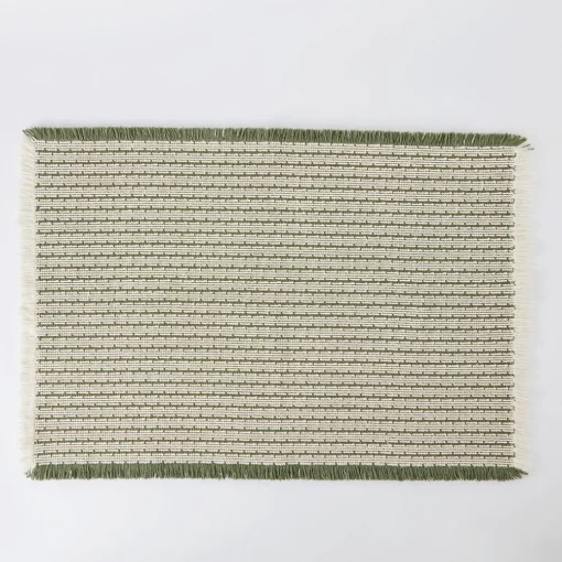 Faro Bath Mat - Olive/Ivory