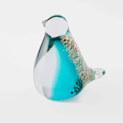 Glass Bird With Gold