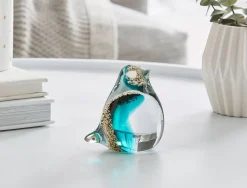 Glass Bird With Gold