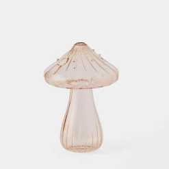 Glass Mushroom Small - Light Pink