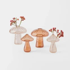 Glass Mushroom Small - Light Pink