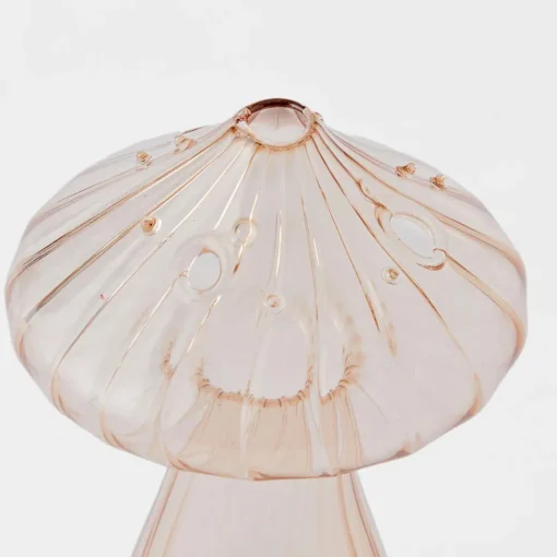 Glass Mushroom Small - Light Pink