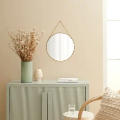 Hanging Chain Mirror Round