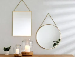 Hanging Chain Mirror Round