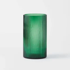 Harley Large Glass Ribbed Vase