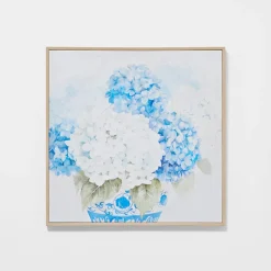 Hydrangeas Framed Canvas