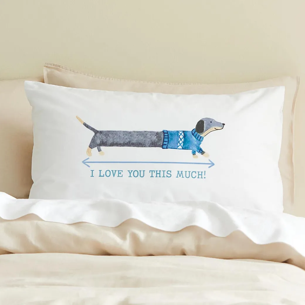 I Love You This Much Standard Pillowcase - White