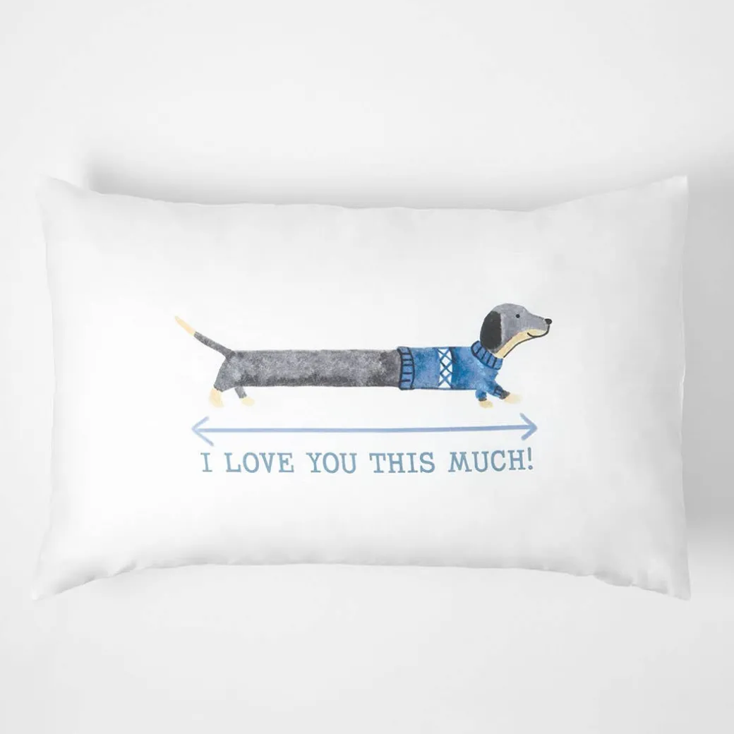 I Love You This Much Standard Pillowcase - White