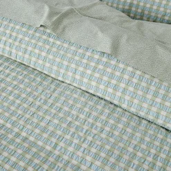 Leah Quilt Cover - Blush/Sage Check
