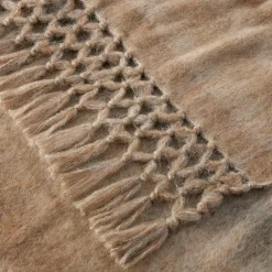 Ledger Ombre Tassel Throw - Dove Grey