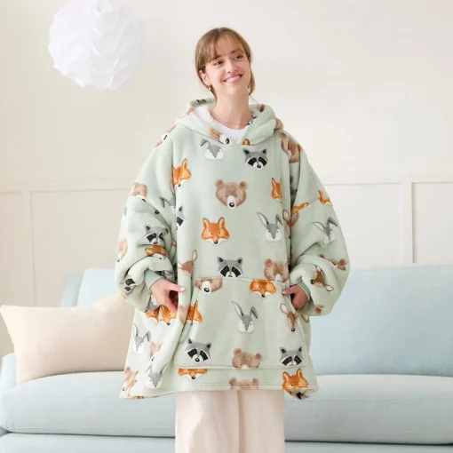 Lindale Hooded Sherpa Blanket